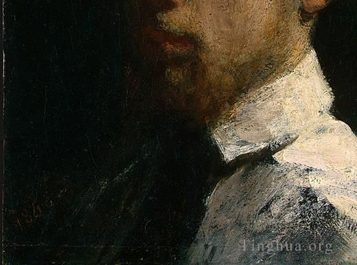 亨利·方坦·拉图尔 的油画作品 -  《自画像,185detail2》
