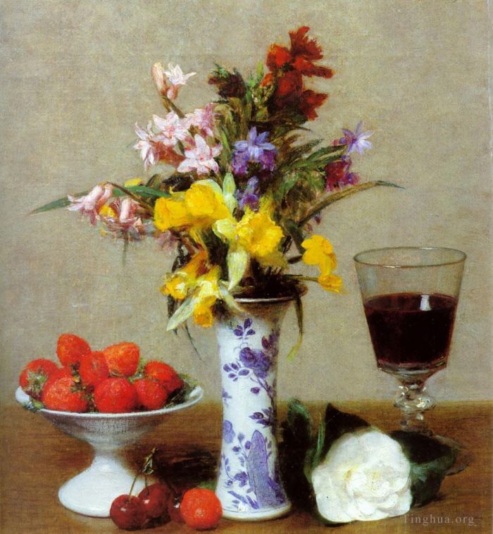 亨利·方坦·拉图尔 的油画作品 -  《静物》