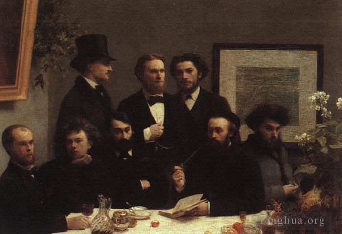 亨利·方坦·拉图尔 的油画作品 -  《桌角,1872》