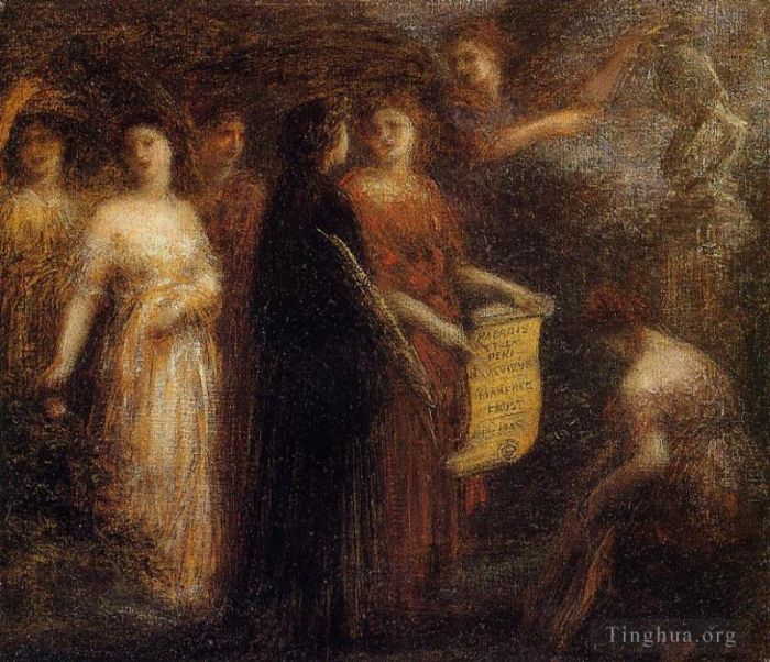 亨利·方坦·拉图尔 的油画作品 -  《致罗伯特·舒曼》