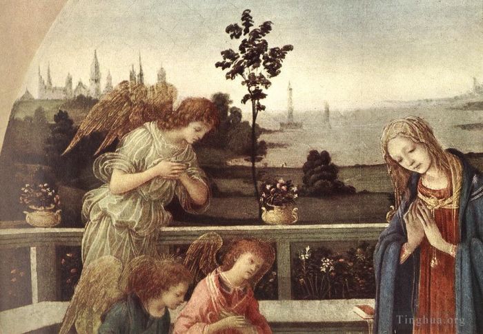菲利皮诺·利比 的油画作品 -  《崇拜孩子,1480detail1》