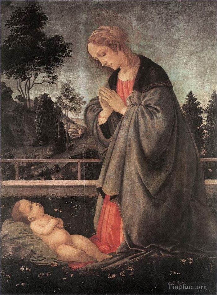 菲利皮诺·利比 的油画作品 -  《崇拜孩子,1483》