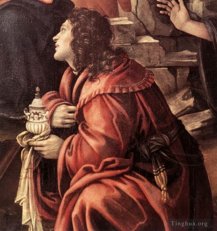 菲利皮诺·利比 的油画作品 -  《贤士的崇拜,1496detail1》