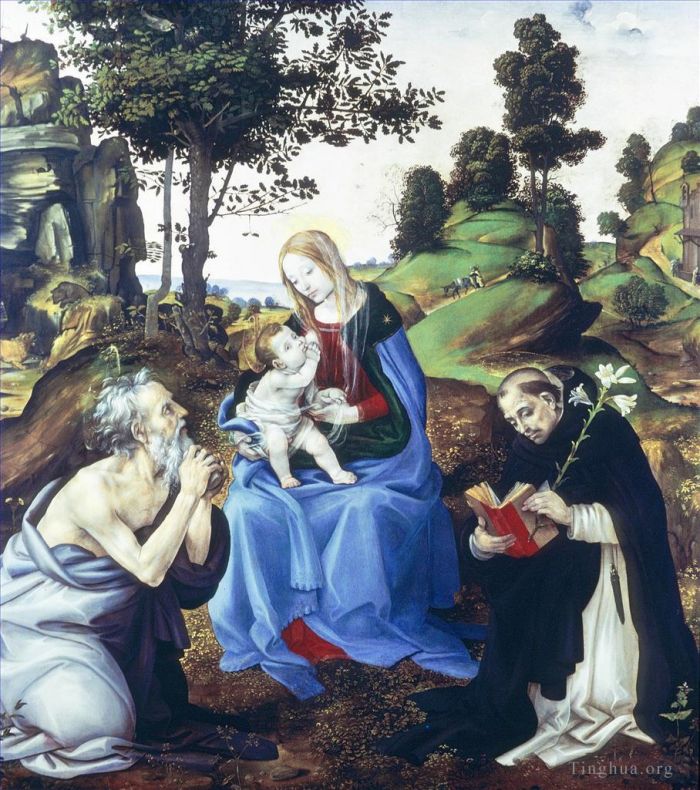 菲利皮诺·利比 的油画作品 -  《神圣家族》