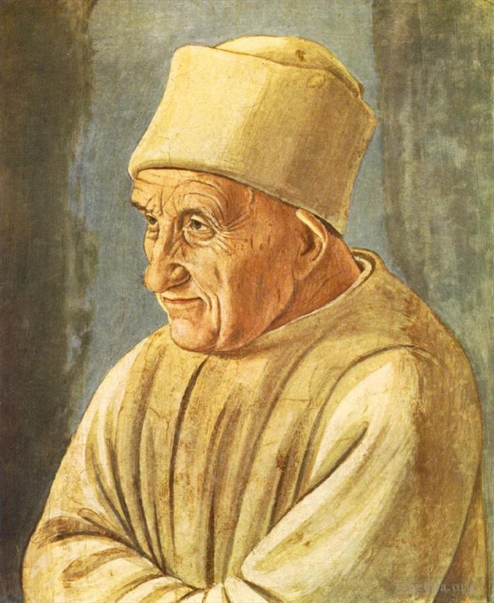 菲利皮诺·利比 的油画作品 -  《一位老人的肖像,1485》