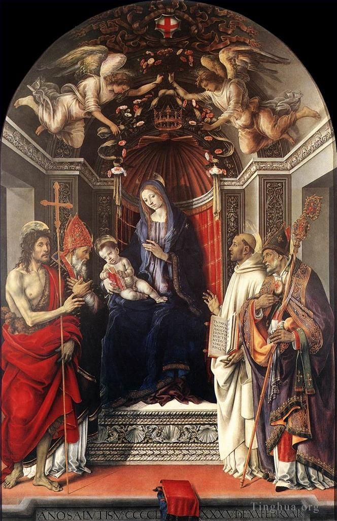 菲利皮诺·利比 的油画作品 -  《奥托宫祭坛画,1486》