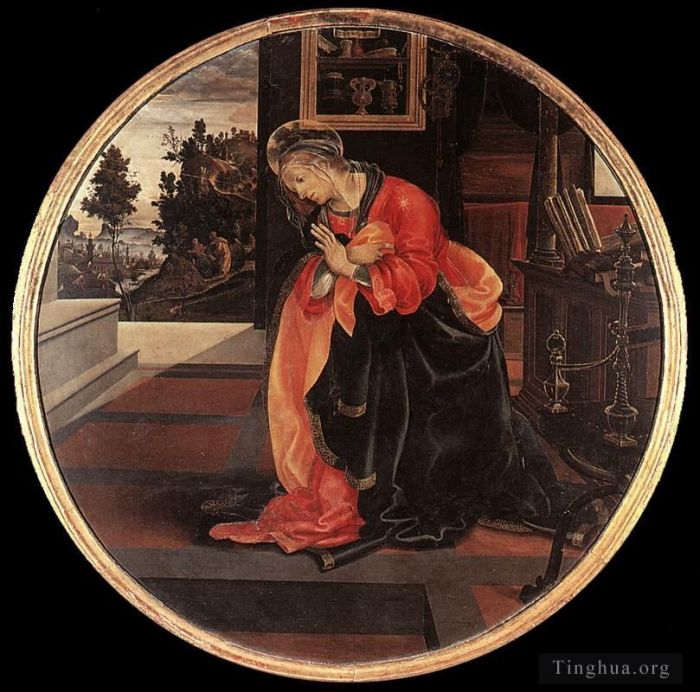 菲利皮诺·利比 的油画作品 -  《圣母领报,1483》