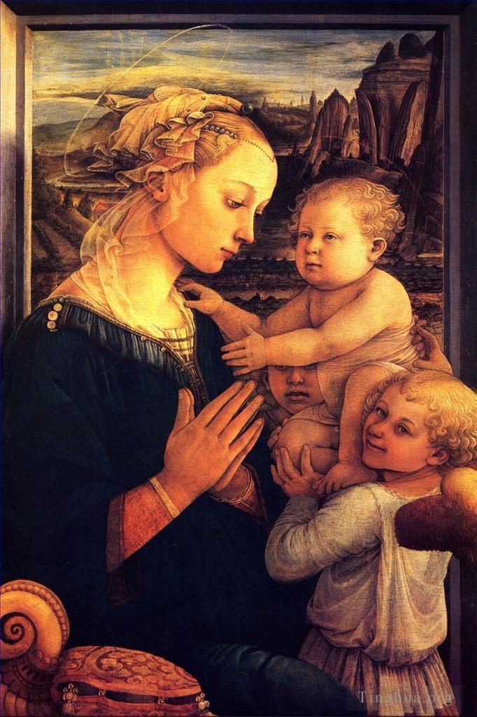 菲利皮诺·利比 的油画作品 -  《处女与孩子》