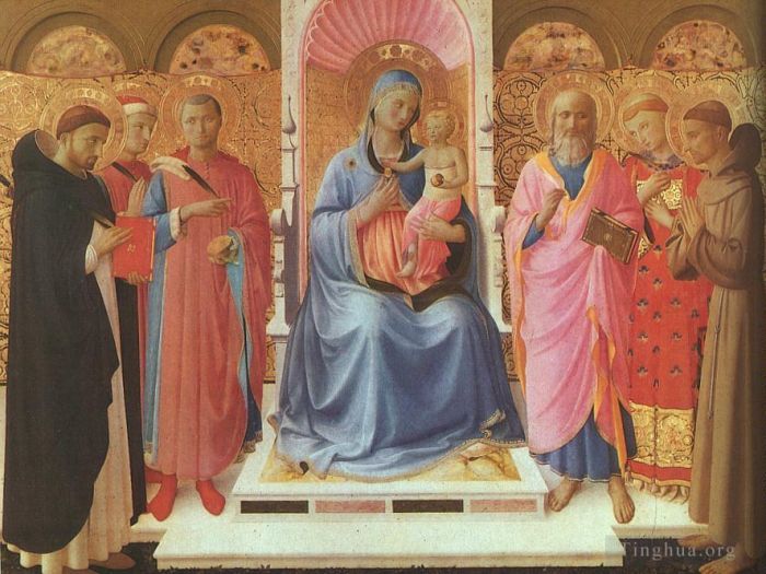 弗拉·安杰利科 的各类绘画作品 -  《安娜莱娜祭坛画》