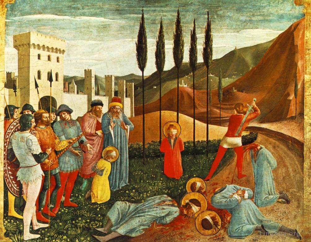 弗拉·安杰利科作品《圣科斯马斯和圣达米安的斩首》