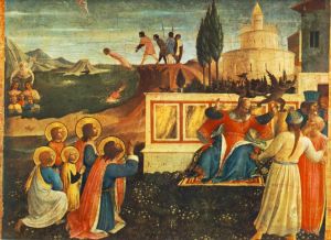 艺术家弗拉·安杰利科作品《圣科斯马斯和圣达米安被谴责》