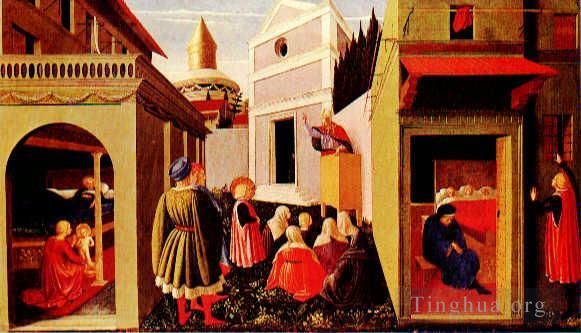 弗拉·安杰利科 的各类绘画作品 -  《圣尼古拉斯的故事,1》
