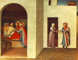 艺术家弗拉·安杰利科作品《圣科斯马斯和圣达米安治愈帕拉迪亚》