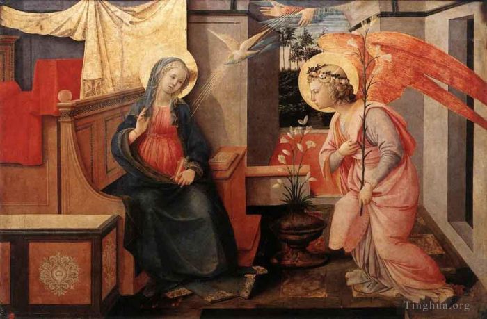 弗拉·菲利皮诺·利比 的各类绘画作品 -  《天使报喜,14455》