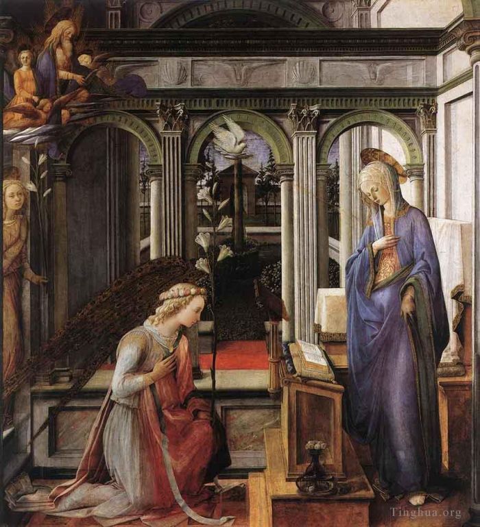 弗拉·菲利皮诺·利比 的各类绘画作品 -  《天使报喜》