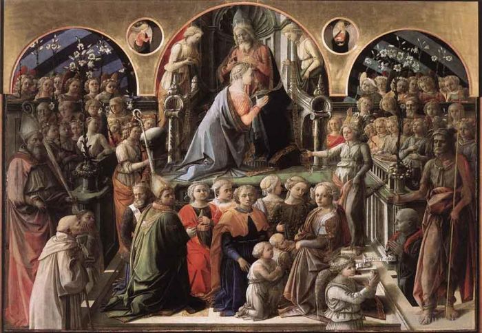 弗拉·菲利皮诺·利比 的各类绘画作品 -  《圣母加冕》