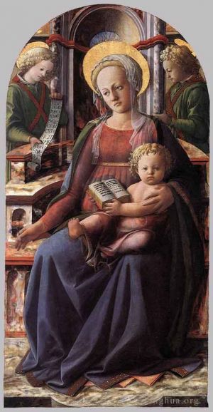 艺术家弗拉·菲利皮诺·利比作品《麦当娜和孩子与两个天使一起加冕》