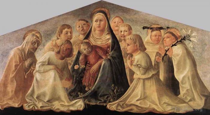 弗拉·菲利皮诺·利比 的各类绘画作品 -  《谦卑的麦当娜,Trivulzio,麦当娜》
