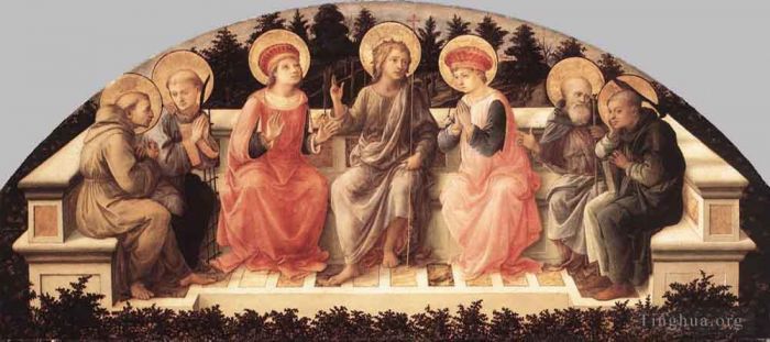 弗拉·菲利皮诺·利比 的各类绘画作品 -  《七圣人》