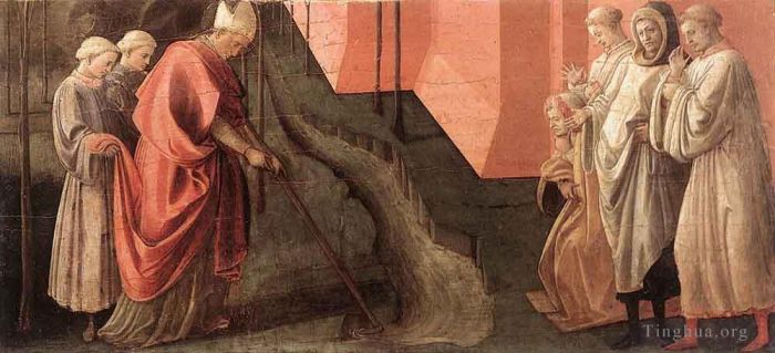 弗拉·菲利皮诺·利比 的各类绘画作品 -  《圣弗雷迪亚努斯使塞尔基奥河改道》