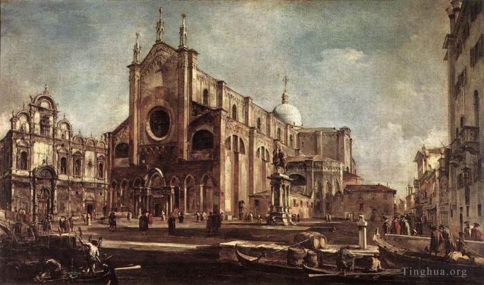 弗朗切斯科·瓜尔迪 的油画作品 -  《圣乔瓦尼和保罗坎波》