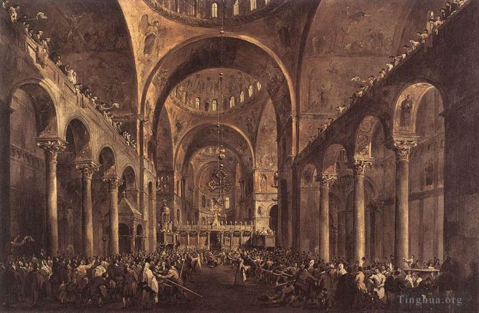 弗朗切斯科·瓜尔迪 的油画作品 -  《阿尔维斯四世·莫塞尼戈总督》