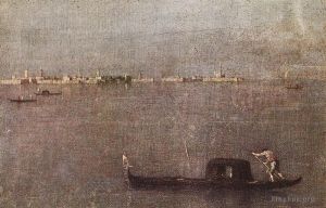 艺术家弗朗切斯科·瓜尔迪作品《泻湖中的贡多拉》