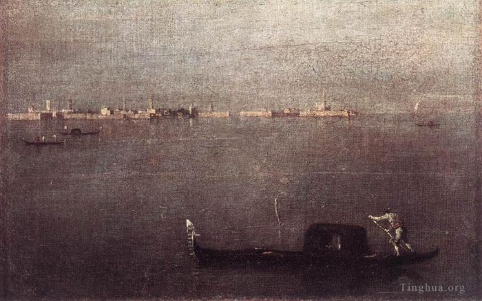 弗朗切斯科·瓜尔迪 的油画作品 -  《缆车》