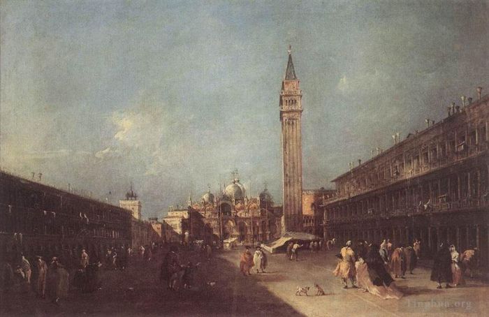弗朗切斯科·瓜尔迪 的油画作品 -  《圣马可广场》