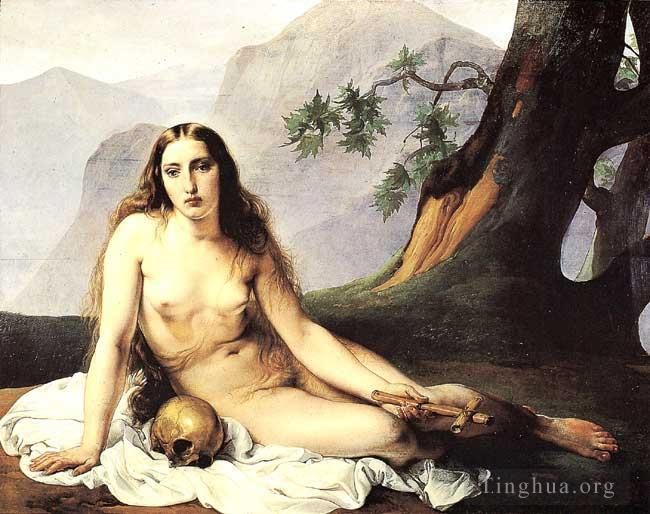 弗朗切斯科·海椰兹 的油画作品 -  《忏悔的抹大拉》