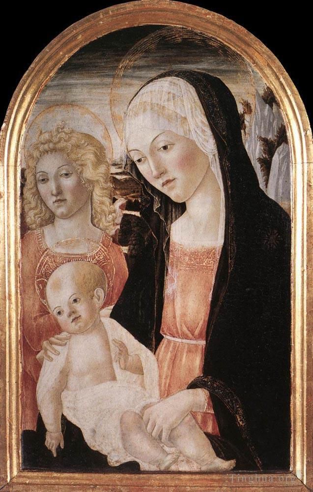 弗朗切斯科·迪·乔吉奥 的各类绘画作品 -  《麦当娜和孩子与天使》