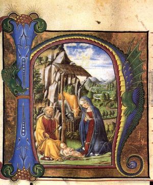 艺术家弗朗切斯科·迪·乔吉奥作品《耶稣诞生,1460》