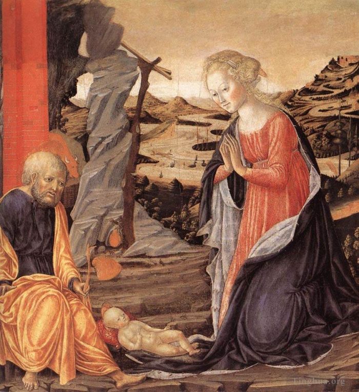 弗朗切斯科·迪·乔吉奥 的各类绘画作品 -  《耶稣诞生,1470》