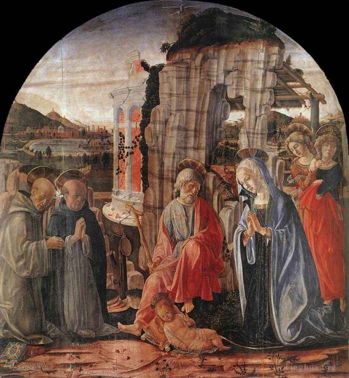 弗朗切斯科·迪·乔吉奥 的各类绘画作品 -  《耶稣诞生,1475》