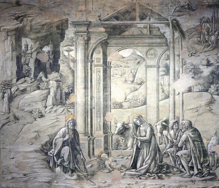弗朗切斯科·迪·乔吉奥 的各类绘画作品 -  《耶稣诞生,1488》