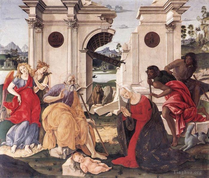 弗朗切斯科·迪·乔吉奥 的各类绘画作品 -  《耶稣诞生,1490》