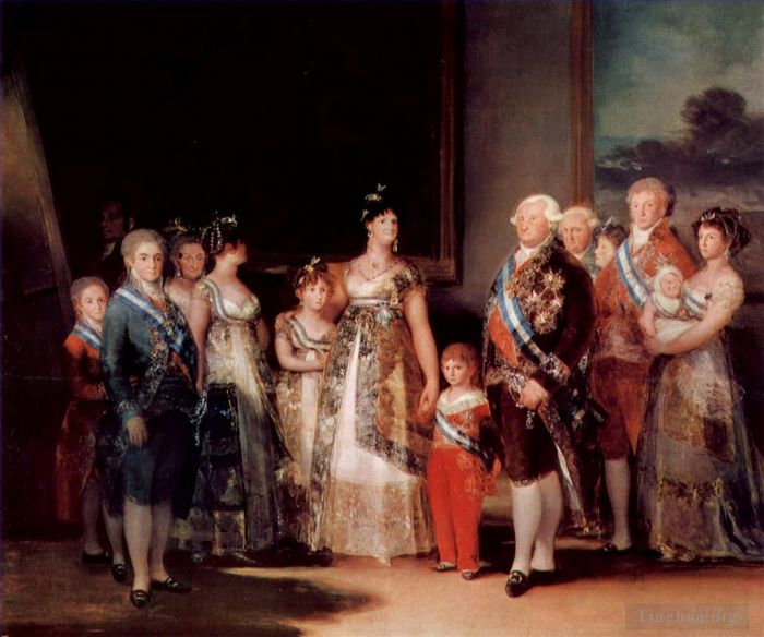 弗朗西斯科·戈雅 的油画作品 -  《西班牙查理四世及其家人》