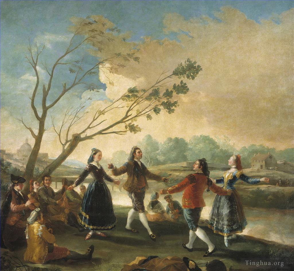 弗朗西斯科·戈雅作品《曼萨纳雷斯河畔的马乔之舞》