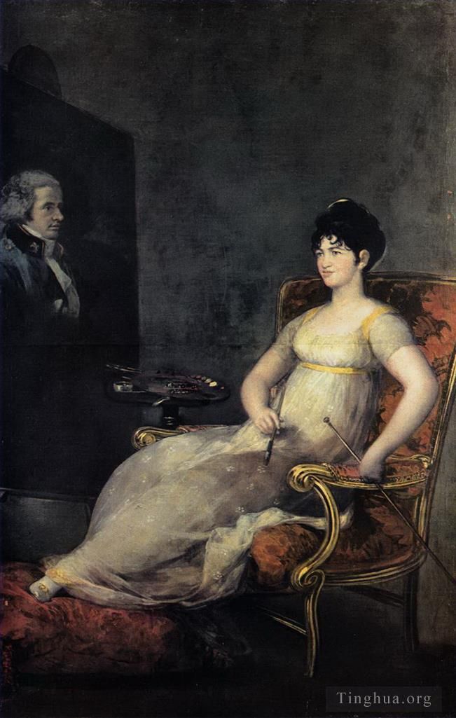 弗朗西斯科·戈雅 的油画作品 -  《多纳·玛丽亚·托马萨·帕拉福克斯》