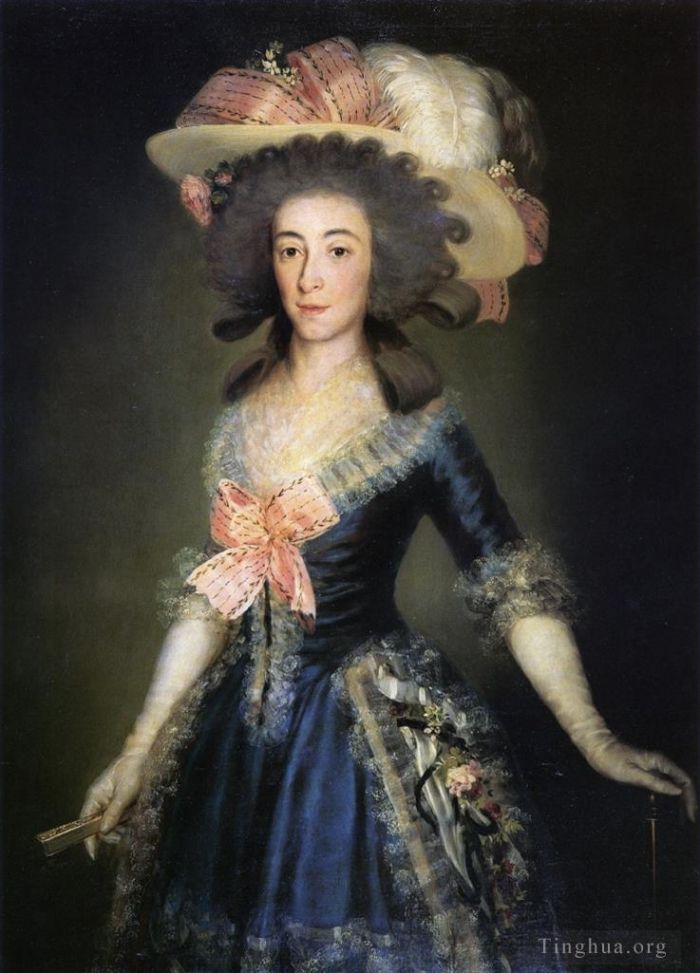 弗朗西斯科·戈雅 的油画作品 -  《贝纳文特公爵夫人》