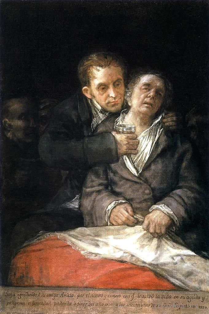 弗朗西斯科·戈雅 的油画作品 -  《阿列塔医生陪同戈雅》
