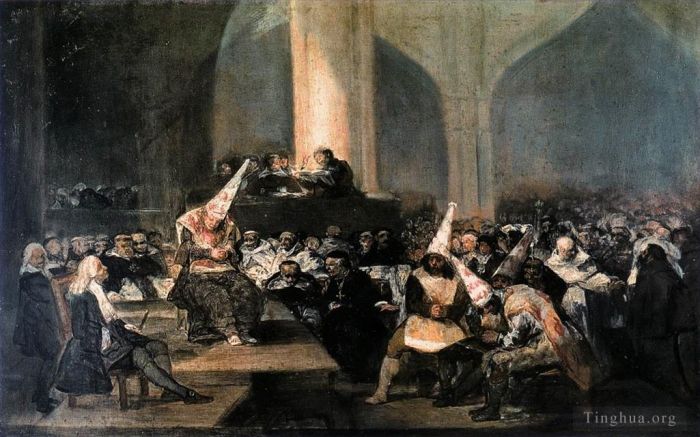 弗朗西斯科·戈雅 的油画作品 -  《宗教裁判所场景》