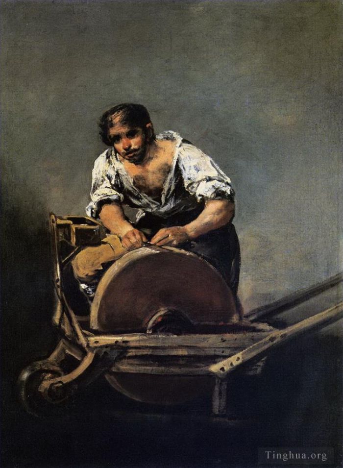 弗朗西斯科·戈雅 的油画作品 -  《磨刀机》