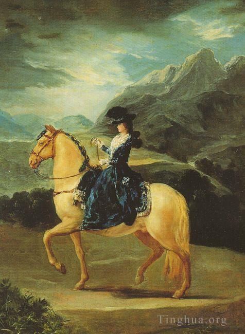 弗朗西斯科·戈雅 的油画作品 -  《瓦拉布里加的玛丽亚·特蕾莎骑马》