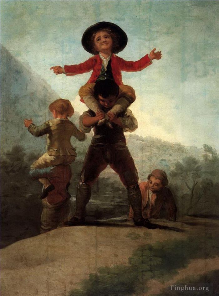 弗朗西斯科·戈雅 的油画作品 -  《在巨人队打球》