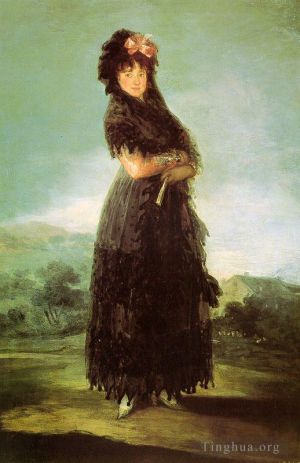 艺术家弗朗西斯科·戈雅作品《玛丽安娜·沃尔德斯坦的肖像》