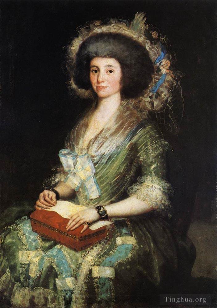 弗朗西斯科·戈雅作品《胡安·奥古斯丁·西恩·贝尔穆德斯妻子的肖像》