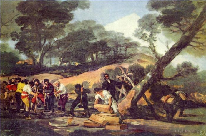 弗朗西斯科·戈雅 的油画作品 -  《内华达粉末工厂》