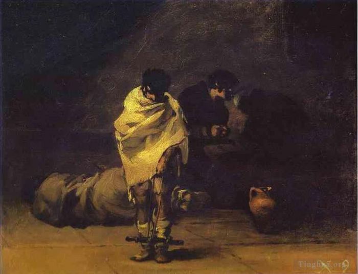 弗朗西斯科·戈雅 的油画作品 -  《监狱场景》