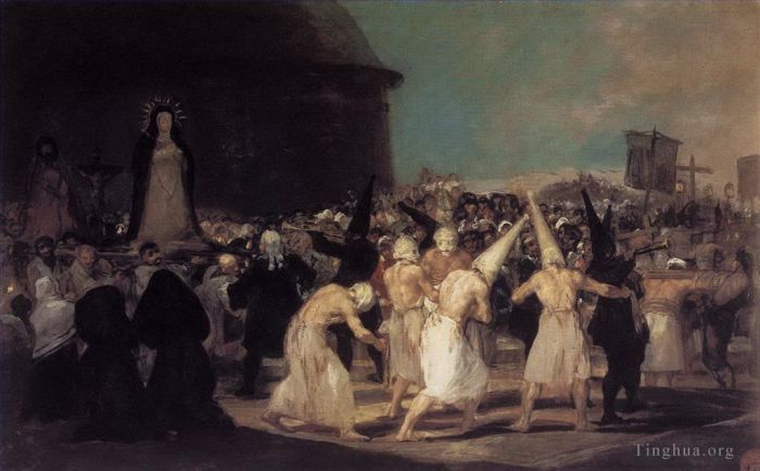 弗朗西斯科·戈雅 的油画作品 -  《鞭打者游行》